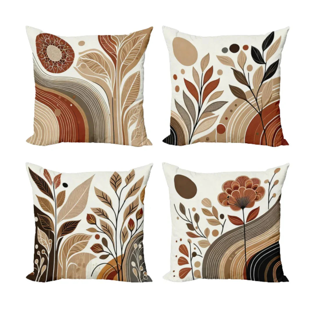 Boho Earthy Terracotta Cushion Covers Pack Of 4