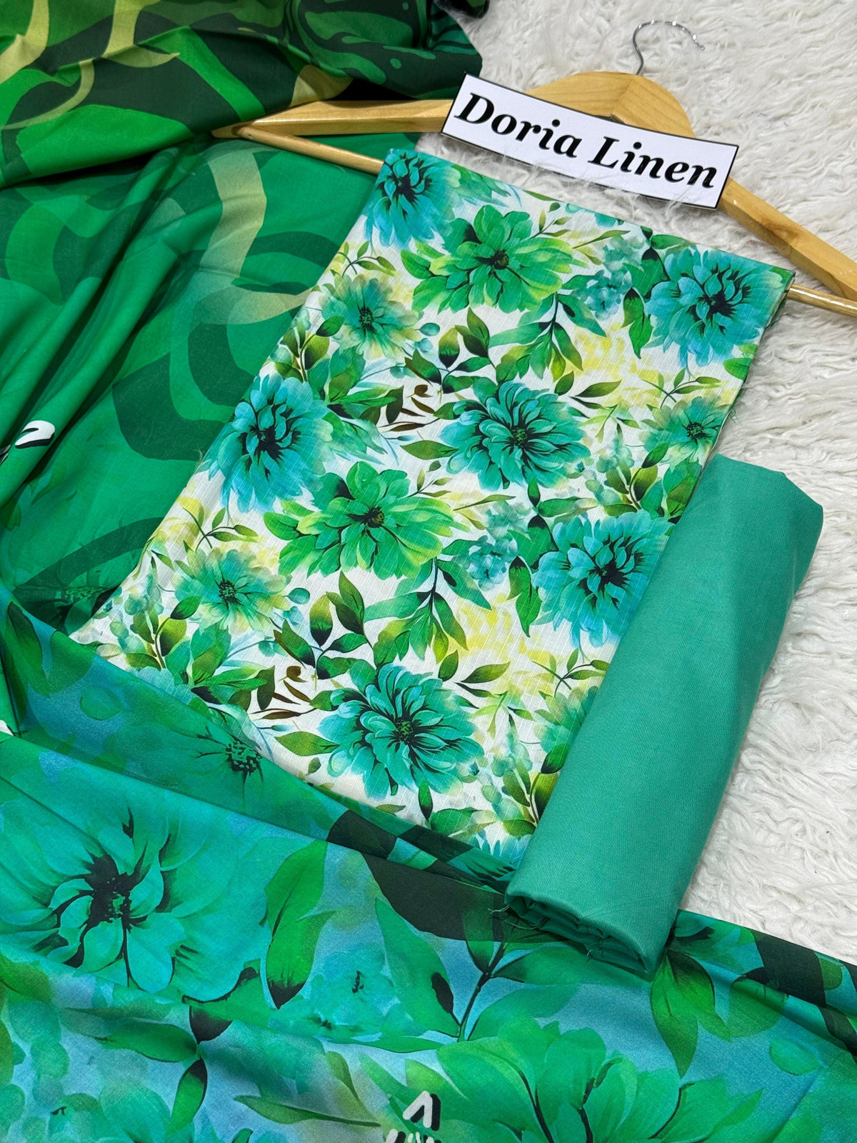 Doria Linen Printed 3pc D-13