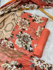 Linen Printed 3pc D-18