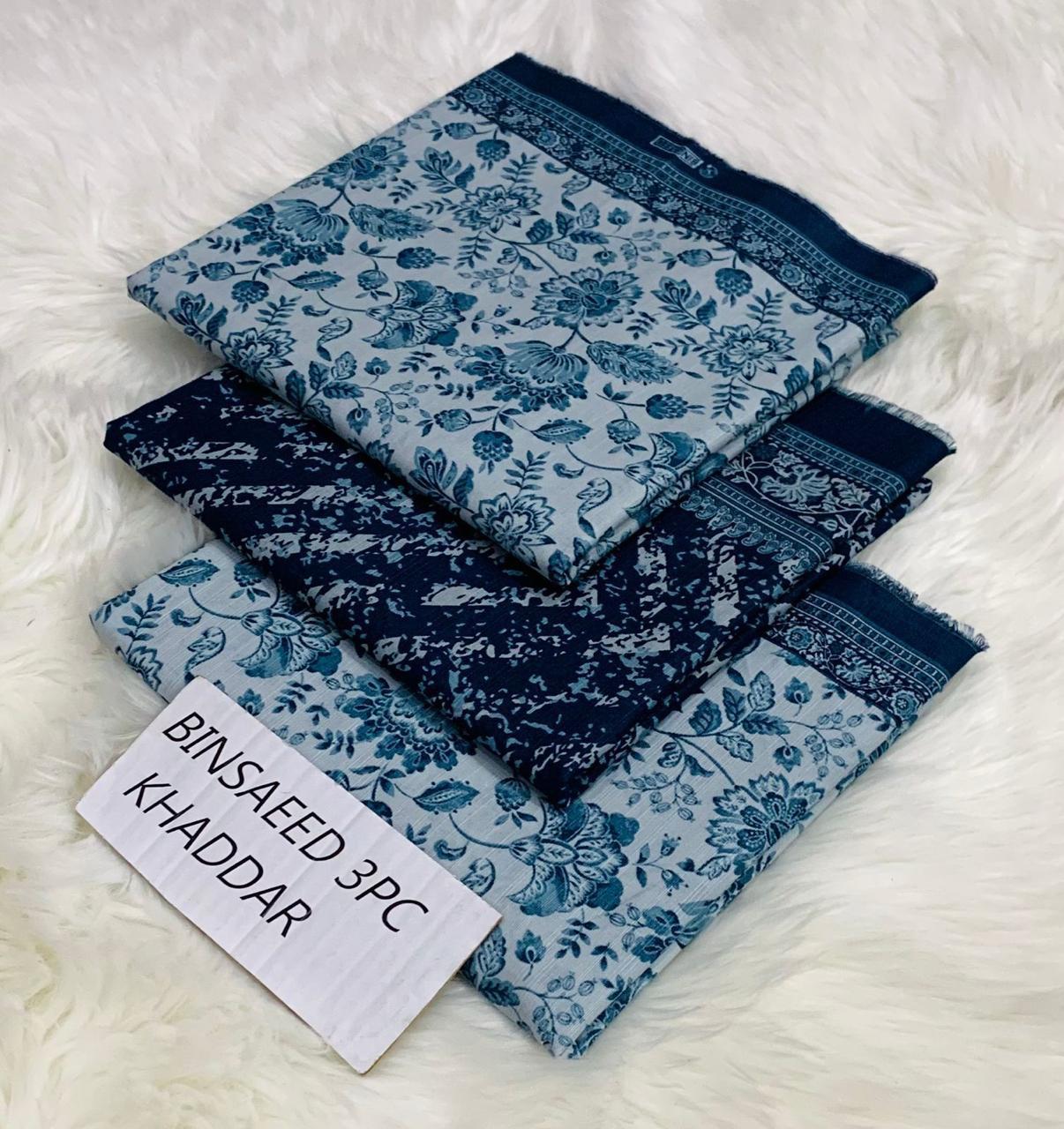 Bin-Saeed Khaddar All Over 3pc D-08