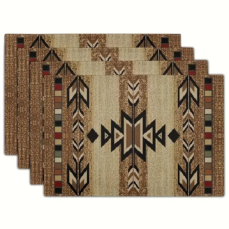 Bohemian Geometric Vintage Table Runner With Mates