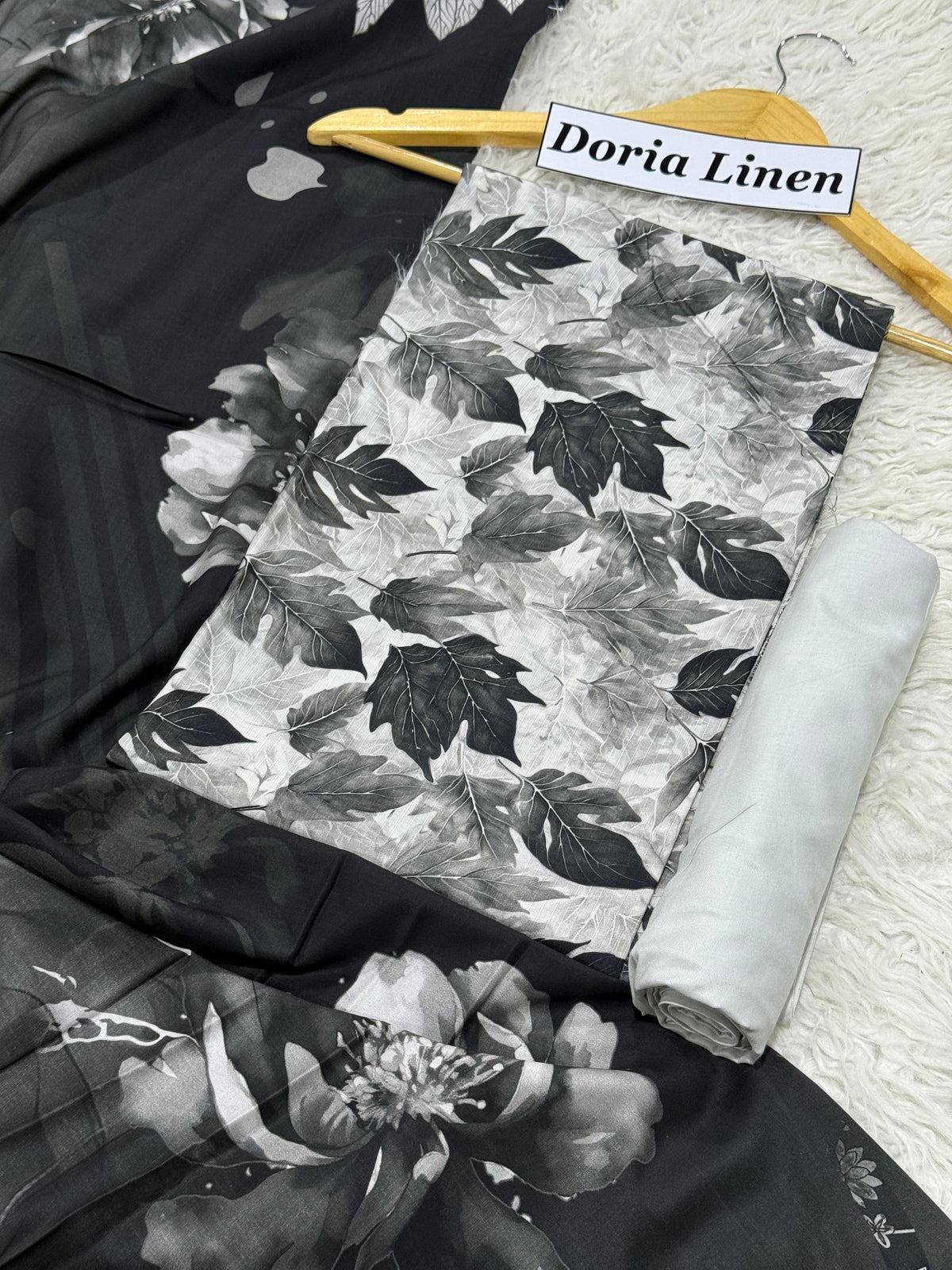 Doria Linen Printed 3pc D-17