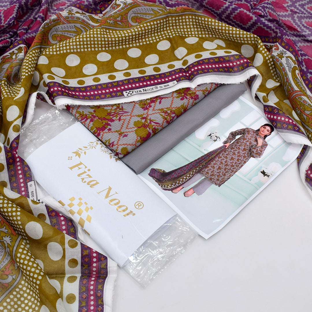 Fizza Noor Lawn 3pc D-09