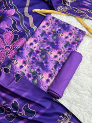 Linen Printed 3pc D-24