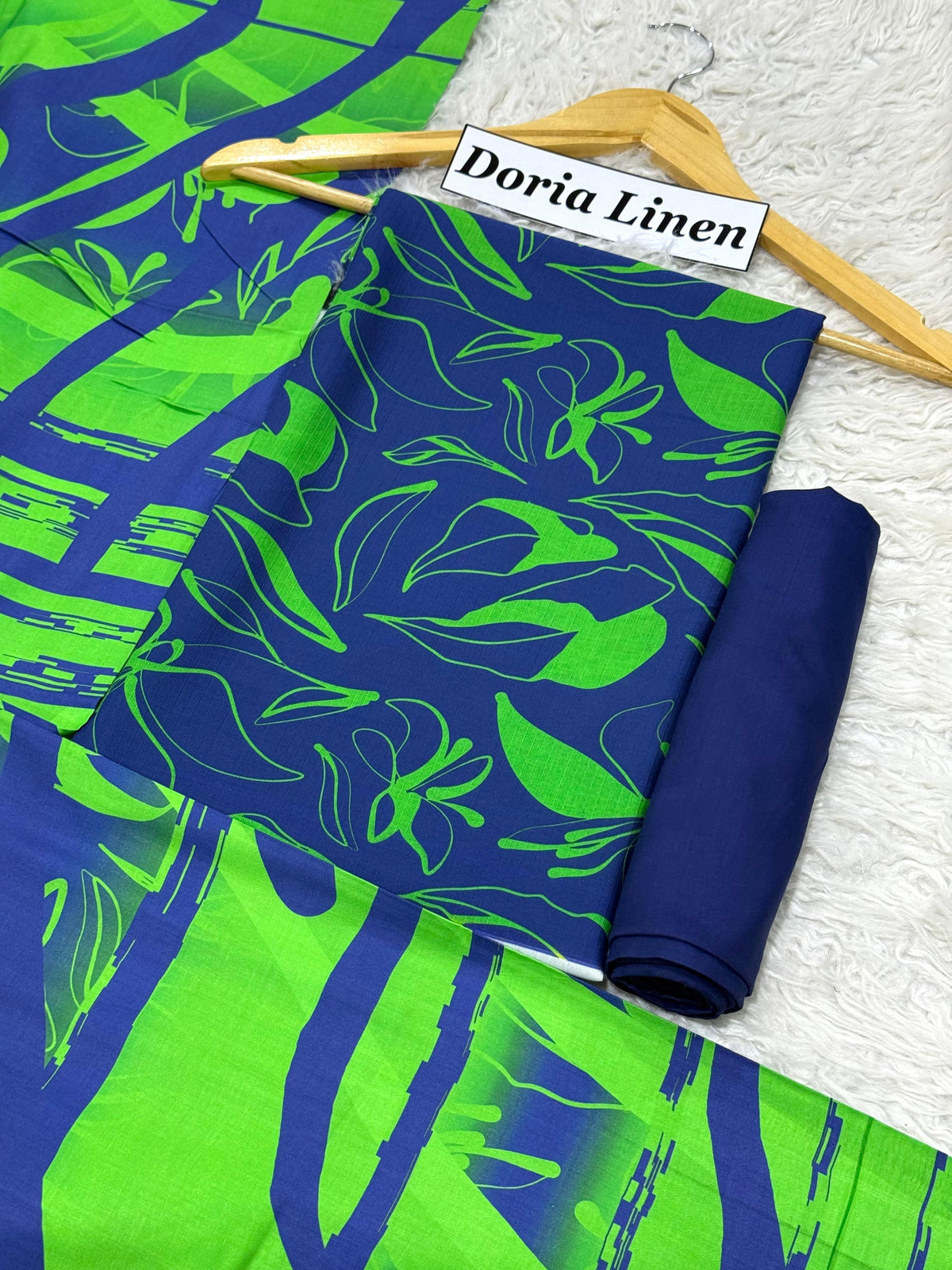 Doria Linen Printed 3pc D-26