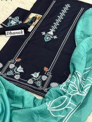 Luxury Dhanak Emb 3Pc