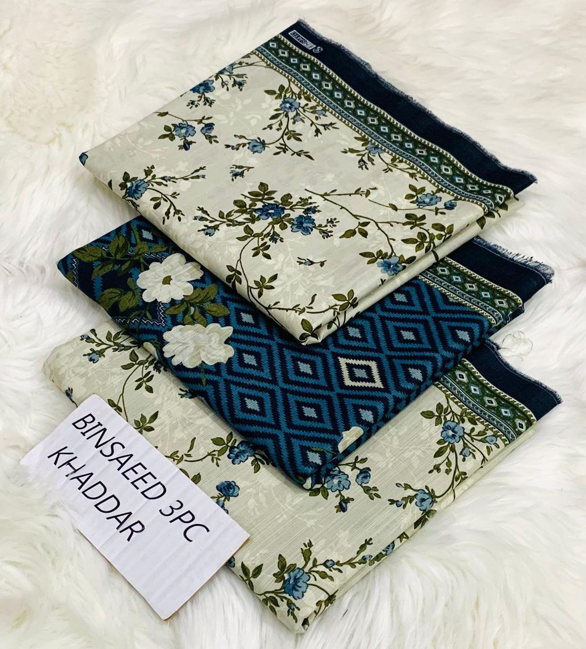 Bin-Saeed Khaddar All Over 3pc D-10