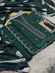 Luxury Dhanak Emb 3Pc