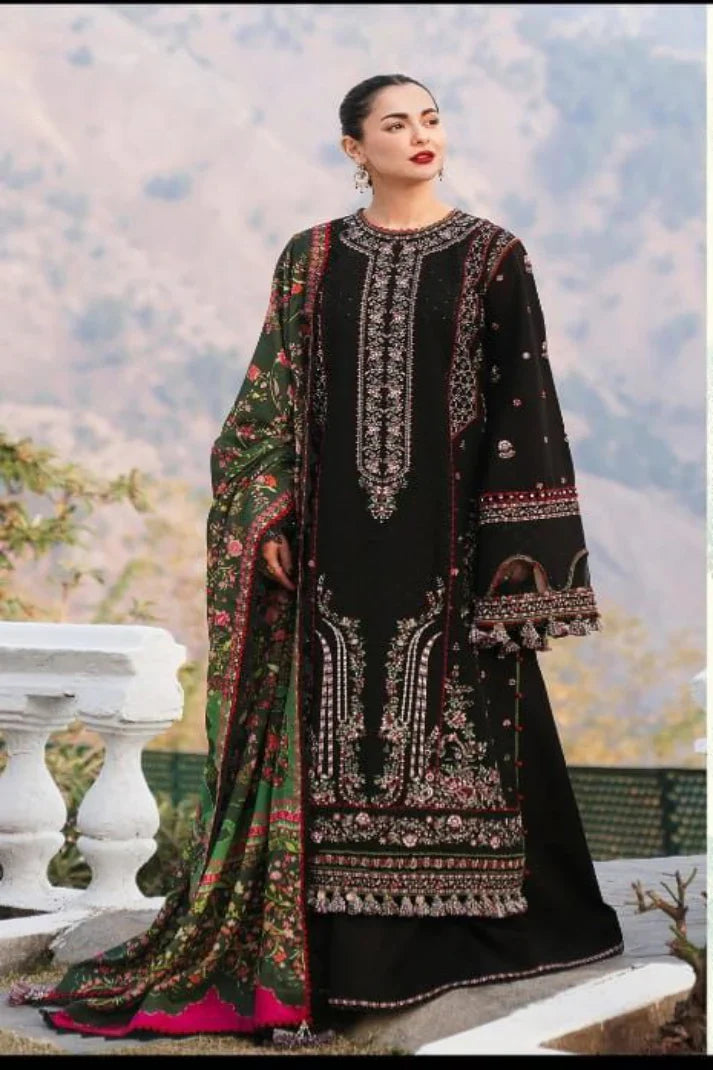 HUSSAIN REHAR DHANAK UNSTITCHED EMB 3PC